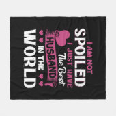 この世に夫最高のが居るだけだ フリースブランケット (正面(横))