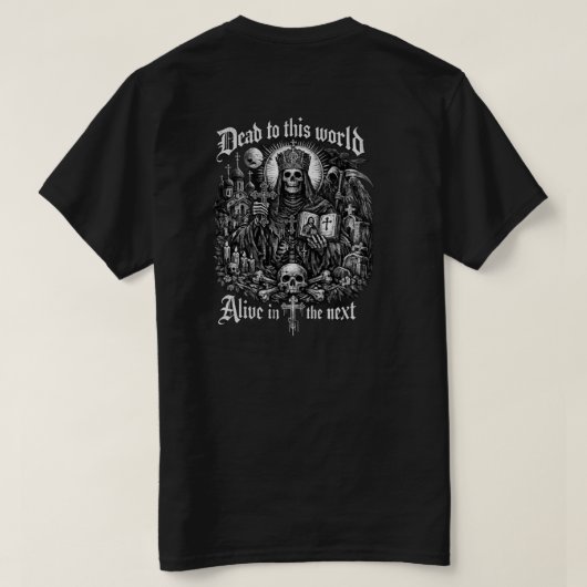 この世に死せるクリスチャンTシャツ Tシャツ (デザイン裏面)