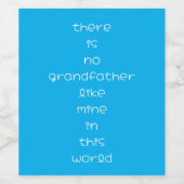 この世に私のような祖父は無い ワインラベル (シングルラベル)
