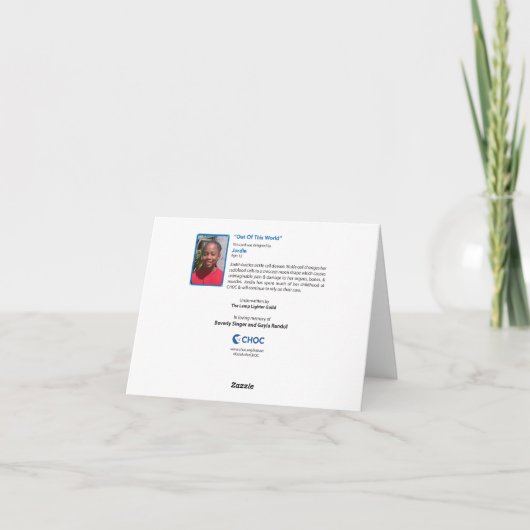 この世のものではない - CHOCのための子供たちの芸術 サンキューカード (裏面)