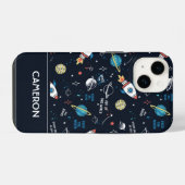 この世のものとは思えない宇宙柄 iPhoneケース (裏面横)