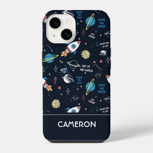 この世のものとは思えない宇宙柄 iPhoneケース (裏面)