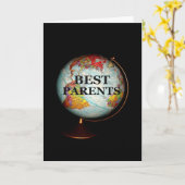 この世の最高の親の命日おめでとう! カード (黄色い花)