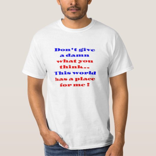 この世は僕の代わりになる Tシャツ (正面)