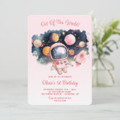 この世界からピンク1歳の誕生日 招待状 (スタンド正面)