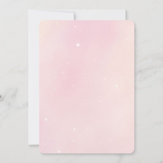 この世界からピンク1歳の誕生日 招待状 (裏面)