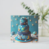 この世界からロケット子供の誕生日ケーキ カード (スタンド正面)