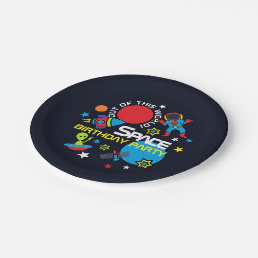 この世界から出て行け誕生日 ペーパープレート (アングル)