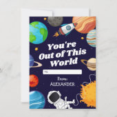 この世界から宇宙キッズバレンタインデーカード シーズンカード (正面)