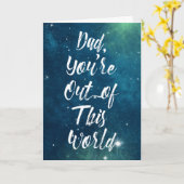 この世界から宇宙スカイ父の日 カード (黄色い花)