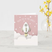 この世界から宇宙ピンク教室バレンタイン カード (黄色い花)