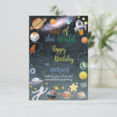 この世界から宇宙冒険ハッピーバースデー カード (スタンド正面)
