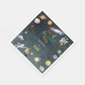 この世界から宇宙冒険子供の誕生日 スタンダードランチョンナプキン (角)