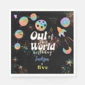 この世界から宇宙冒険子供の誕生日 スタンダードランチョンナプキン (正面)