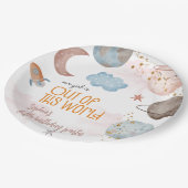 この世界から宇宙冒険子供の誕生日 ペーパープレート (アングル)