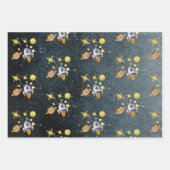 この世界から宇宙冒険子供の誕生日 ラッピングペーパーシート (正面3)