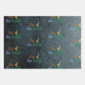 この世界から宇宙冒険子供の誕生日 ラッピングペーパーシート (正面2)