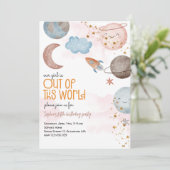 この世界から宇宙冒険子供の誕生日 招待状 (スタンド正面)