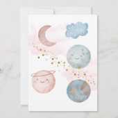 この世界から宇宙冒険子供の誕生日 招待状 (裏面)