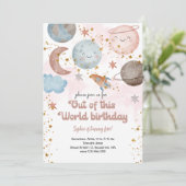 この世界から宇宙冒険子供の誕生日 招待状 (スタンド正面)