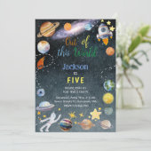 この世界から宇宙冒険子供の誕生日 招待状 (スタンド正面)