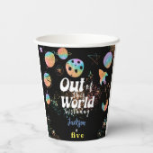 この世界から宇宙冒険子供の誕生日 紙コップ (裏面)