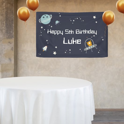 この世界から宇宙誕生日パーティバナー 横断幕