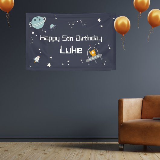 この世界から宇宙誕生日パーティバナー 横断幕