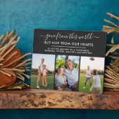 この世界から消えた 3 枚の写真 黒い追悼プレート フォトプラーク (側面)