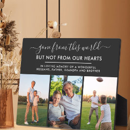 この世界から消えた 3 枚の写真 黒い追悼プレート フォトプラーク