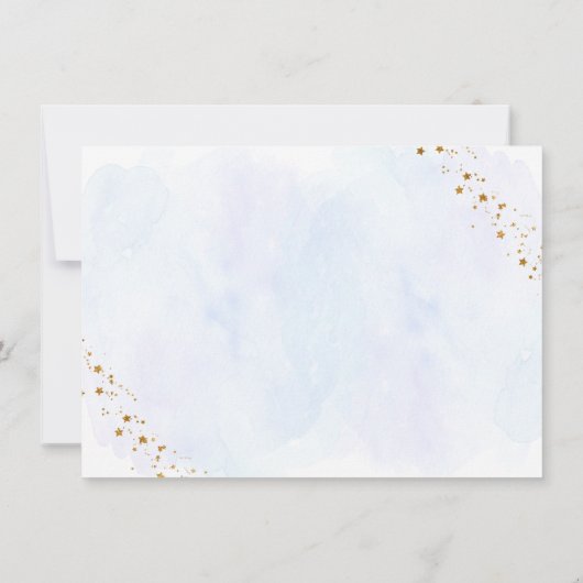 この世界から銀河系·ブルー·金ゴールドありがとう サンキューカード (裏面)