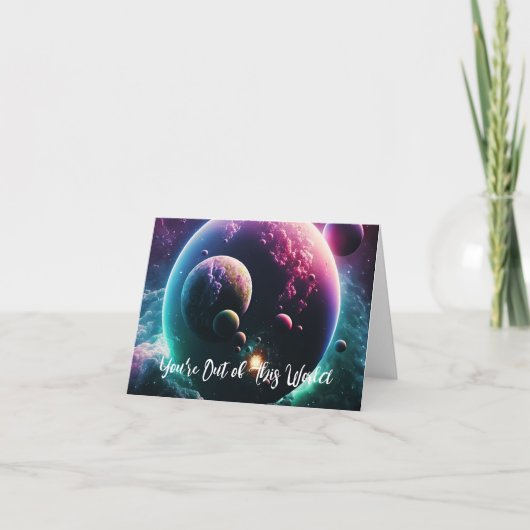 この世界から飛び出して - 宇宙と星の世界 カード (正面)