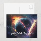 この世界から飛び出して - 宇宙空間銀河系 ポストカード (正面/裏面)
