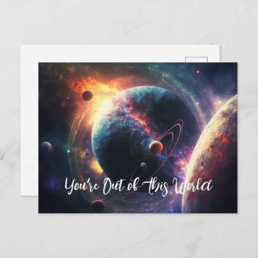 この世界から飛び出して - 宇宙 銀河 宇宙 ポストカード (正面/裏面)