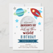 この世界から1歳の誕生日 招待状 (正面)