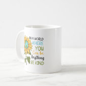 この世界で親切にするヒマワリ コーヒーマグカップ (正面左)