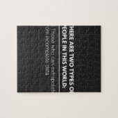 この世界には二つのタイプの人がいる。 ジグソーパズル (横)