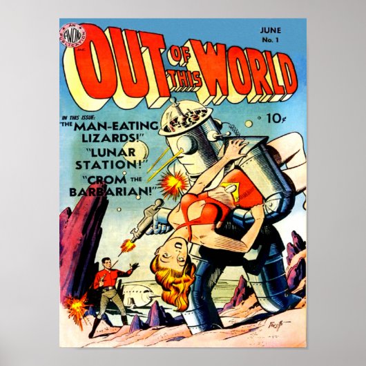 この世界のヴィンテージクール漫画本の表紙 ポスター (正面)