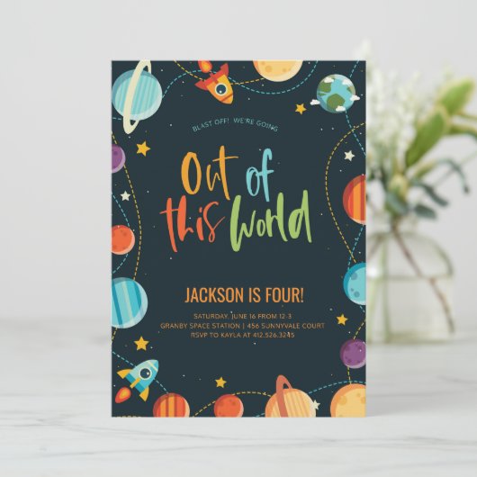 この世界の外の宇宙誕生日招待状 招待状 (スタンド正面)