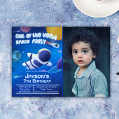 この世界の外宇宙パーティーと写真 招待状