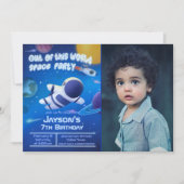 この世界の外宇宙パーティーと写真 招待状 (正面)