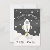 この世界の宇宙からロケットキッドバレンタイン 招待状 (正面)