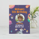 この世界の宇宙旅行子供の誕生日 招待状 (スタンド正面)