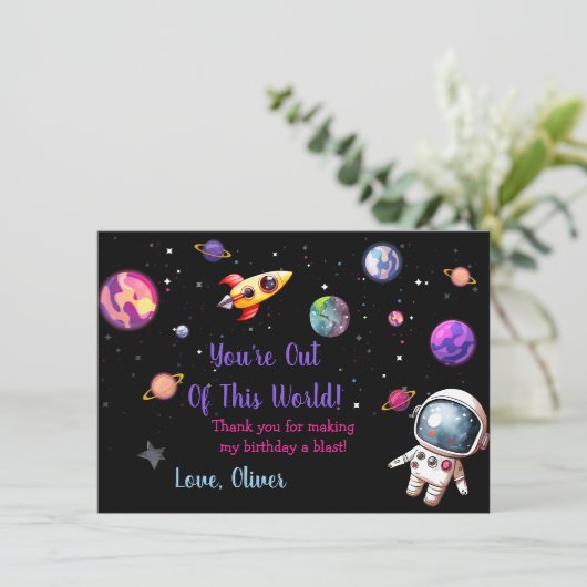 この世界の宇宙飛行士の宇宙ありがとう サンキューカード (スタンド正面)