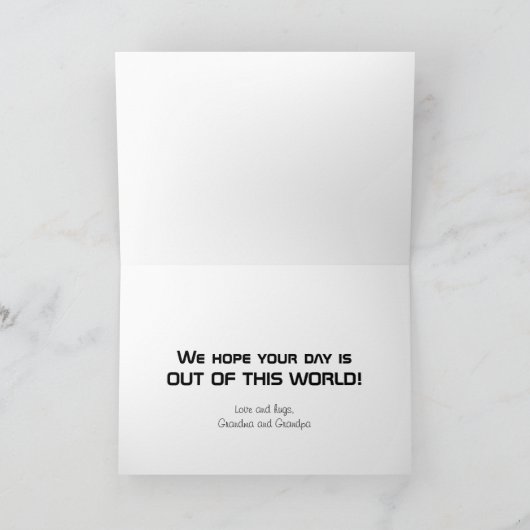 この世界の宇宙飛行士の誕生日カード カード (内部)