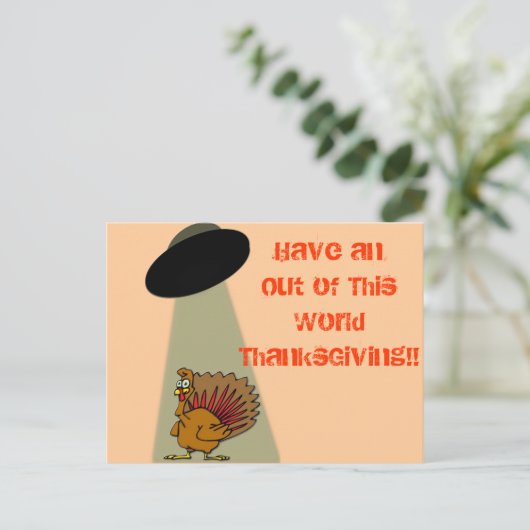 この世界の感謝祭からのエイリアン! シーズンポストカード (スタンド正面)