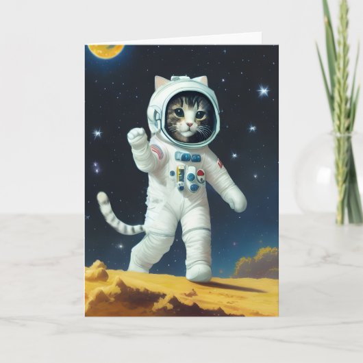 この世界の誕生日の宇宙猫カードを持っている シーズンカード (正面)