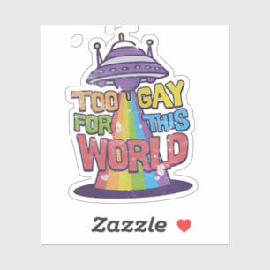 この世界のLGBT Alines UFOのためのおもしろいあまりにもゲイ シール