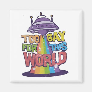 この世界のLGBT Alines UFOのためのおもしろいあまりにもゲイ マグネット