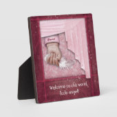 この世界へようこそ、リトルエンジェル（カスタマイズ可能） フォトプラーク (正面)